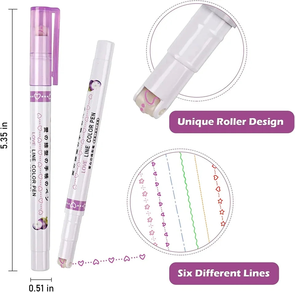Single-head Stamp Highlighter Pen 12 Kinds of Stamp Shape Highlighter Pen  Set